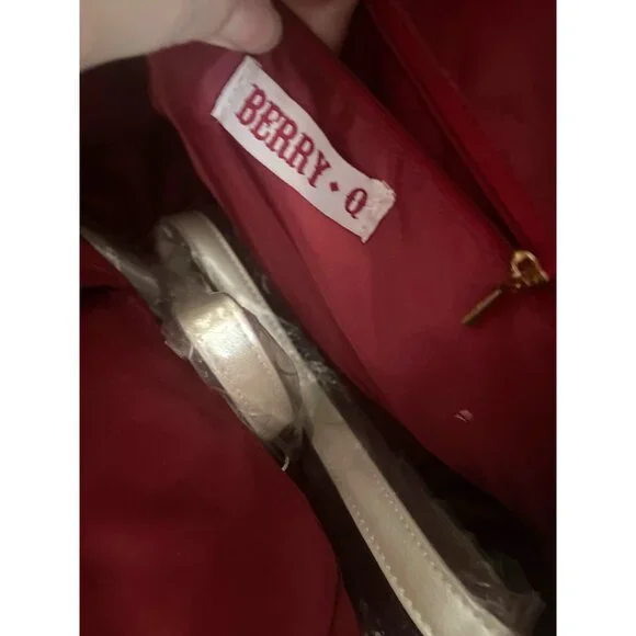 Berry Q Victoria Round Bag – Champagne Gold Metallic Coquette Lolita Style Bows - Picture 8 of 10